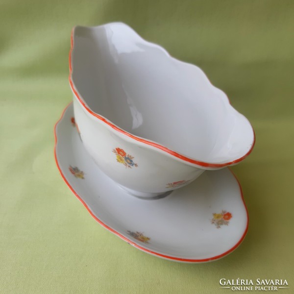 Bowl of floral porcelain sauce