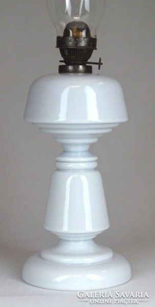 1F573 antique milk white blown glass with rare shape kerosene lamp cylinder