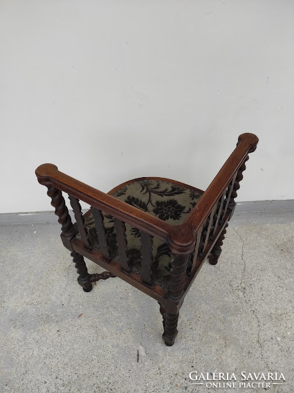 Antique colonial nature triangular square corner chair to be renovated