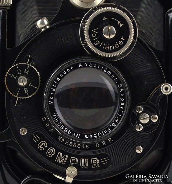 1G012 antique voigtlander compur camera in original leather case 1927/35