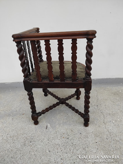 Antique colonial nature triangular square corner chair to be renovated
