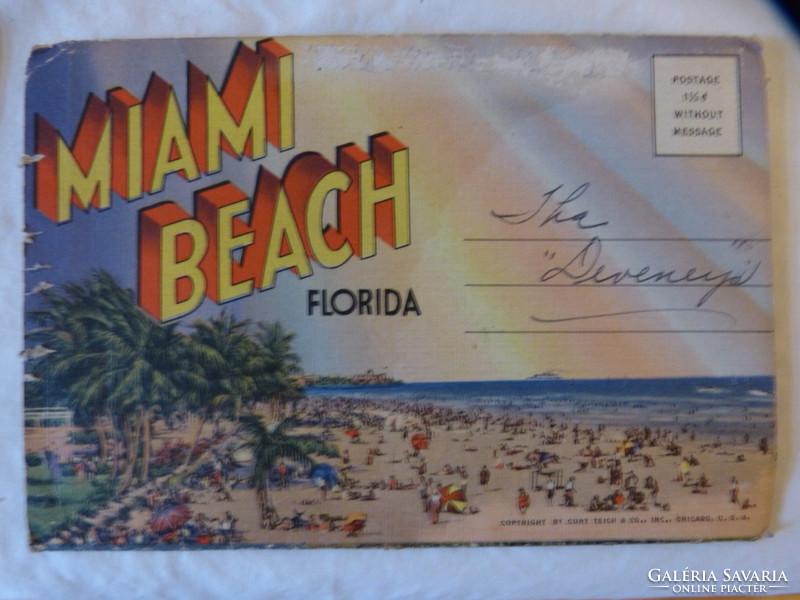 12 pcs 1930s leporello postcard / u.S.A