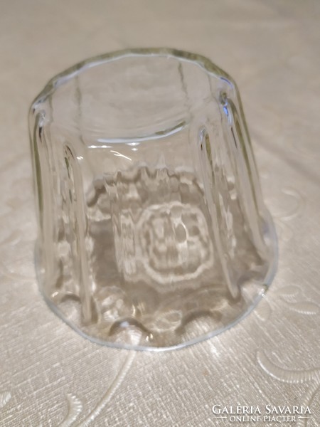 Retro üveg puding forma, kis kuglóf, tálka eladó!