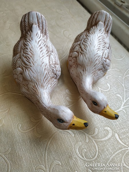Ceramic ornaments, geese 2 pieces for sale!