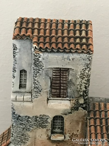 Francia kerámia miniatúra Dominique Gaulttól, Eze Village