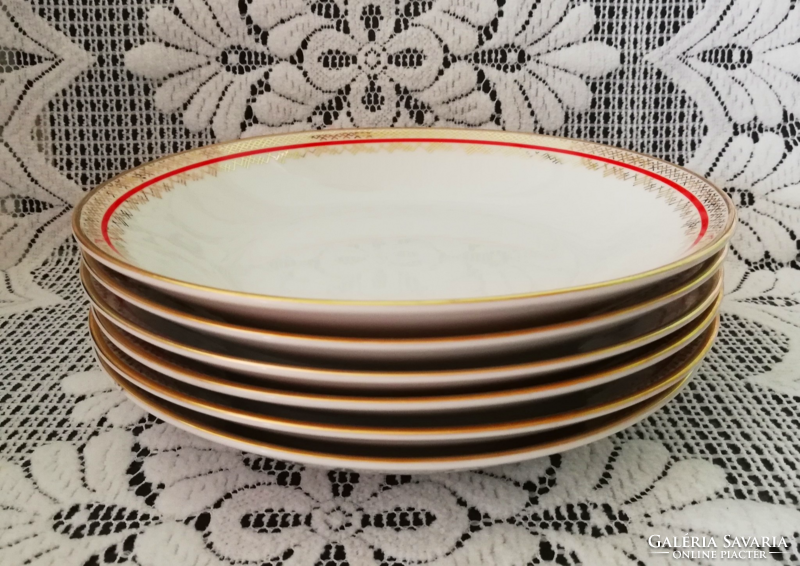 Retro Czech epiag porcelain tableware for 6 people with 