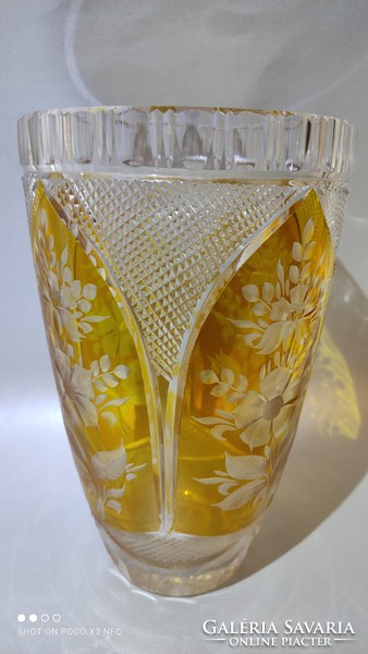 Antique art deco crystal bay glass vase rare model now at a low price! Excellent gift!