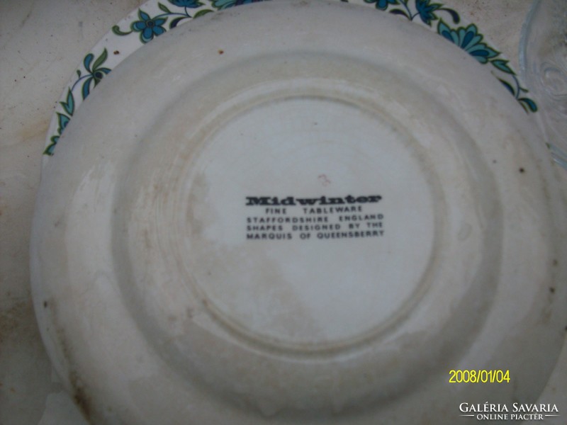 Midwinter, antique English porcelain plate 6pcs