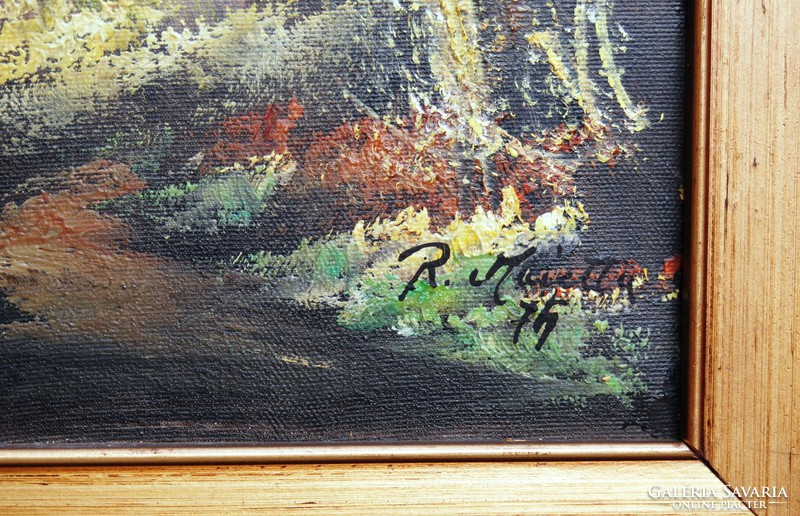 R. Maietta: forest interior, 1975 - oil painting