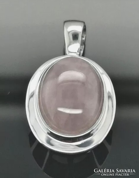 Milky kunzit gemstone sterling silver / 925 / pendant --- new