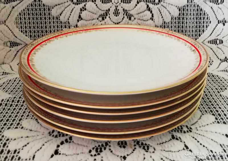 Retro Czech epiag porcelain tableware for 6 people with 