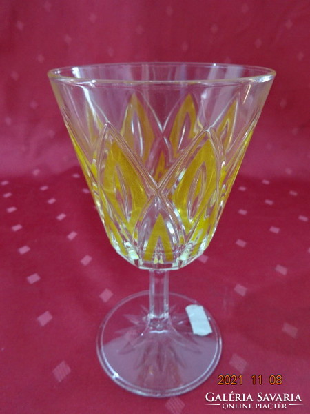 Francia kristály színes üvegpohár, VMC Reim. Vanneki!