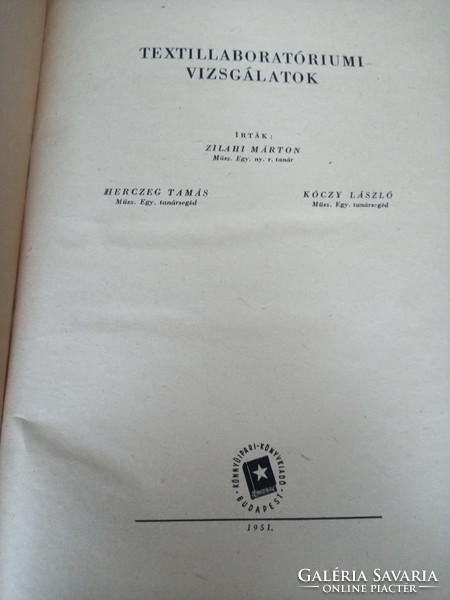 Textillaboratúriumi Vizsgálatok-1951