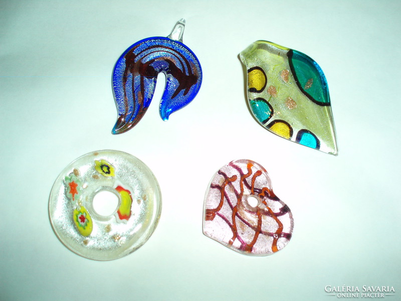 4 Murano glass pendants