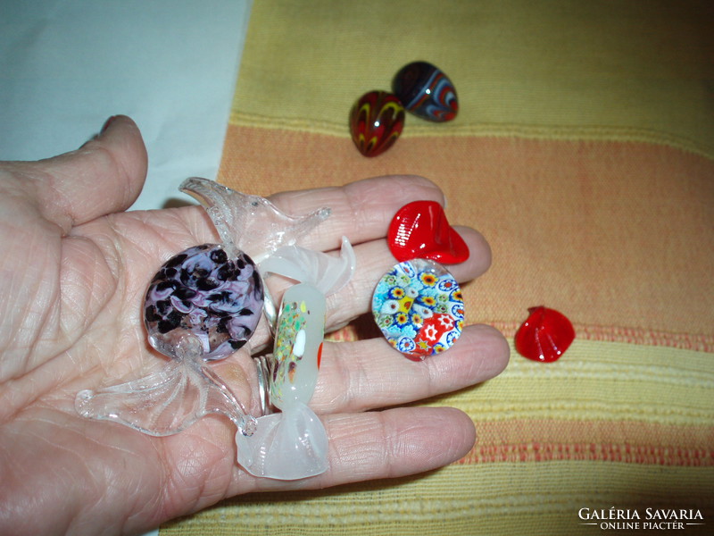 Murano glass candies and eggs