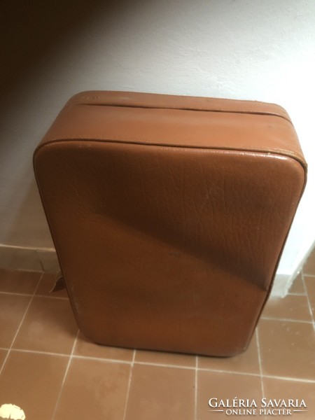 Old cowhide suitcase collection approx. 60 years old