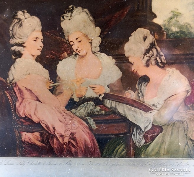 Fk/124 - sir joshua reynolds - the ladies of waldegrave /colored engraving/