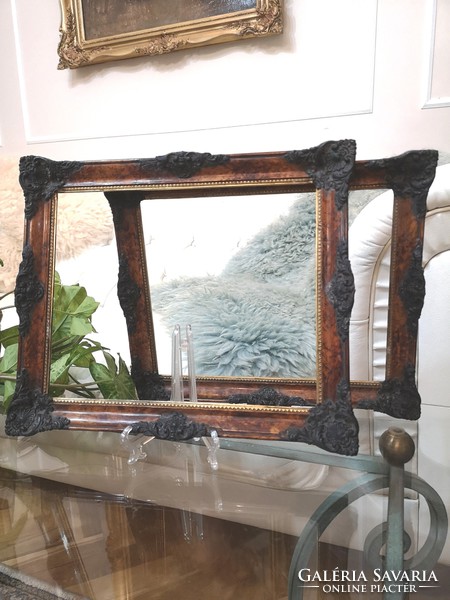 2 pcs antique, extra beautiful blondel picture frame, painting frame, frame, mirror size: 30 x 24 cm