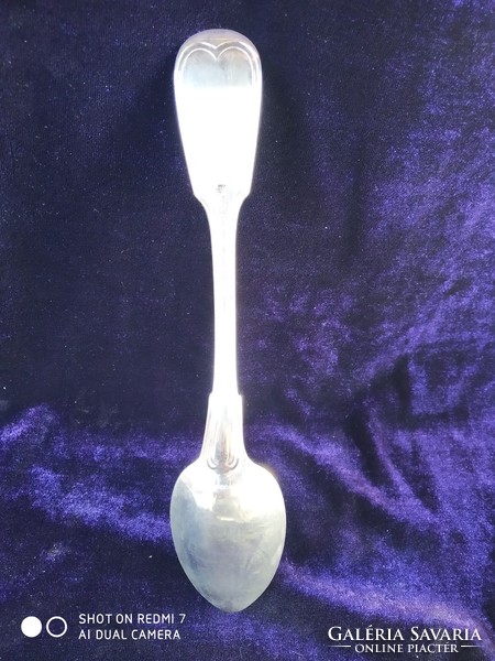 Antique silver 12 lats (750) Augsburg shaped tablespoon