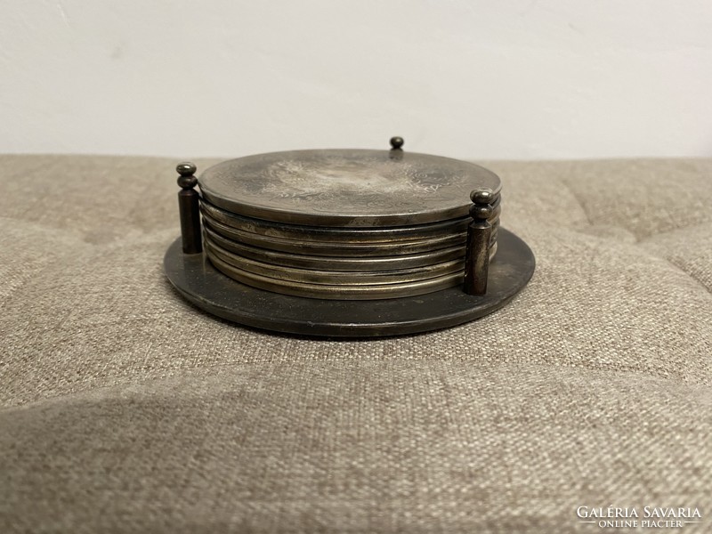 Silver-plated coaster