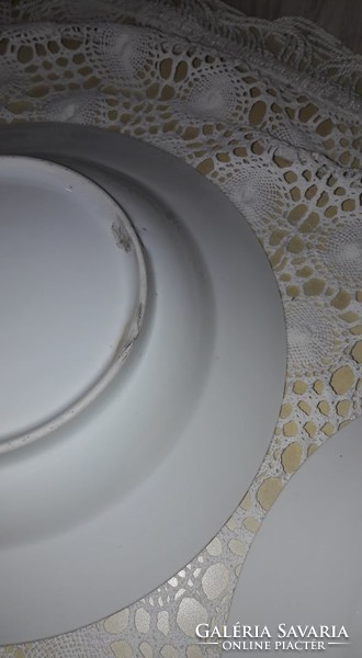 Gyönyörű, festett, virágos porcelán fali tányér dísztányér, 4db