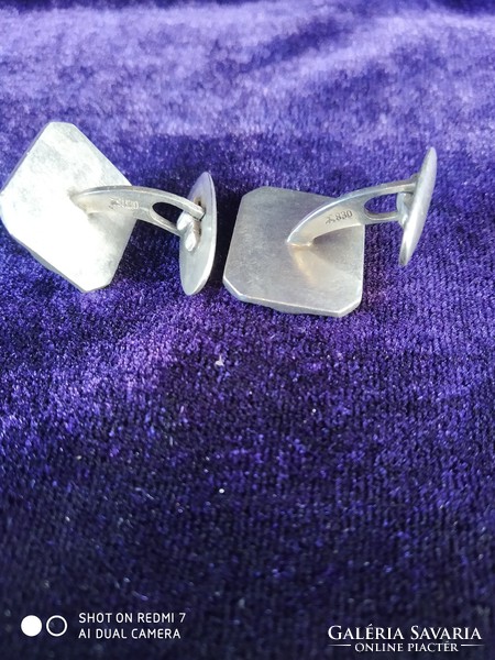 Pair of silver (830) men's cufflinks