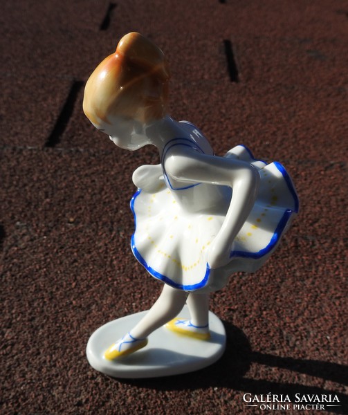 Little ballerina girl with raven house hand painted