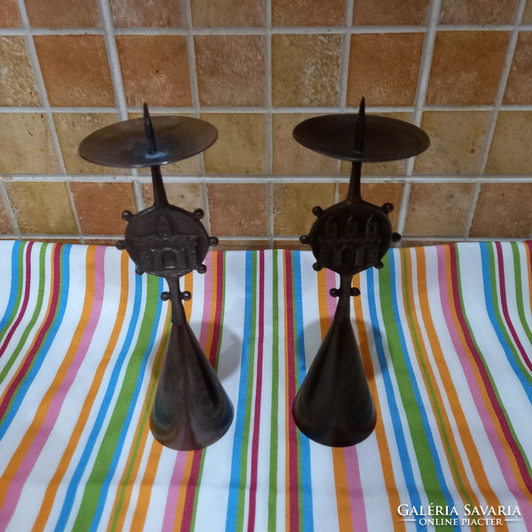 Bronze muharos Louis candle holders in a pair