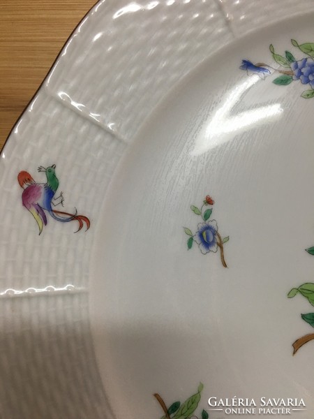 Herend bird pattern cake bowl