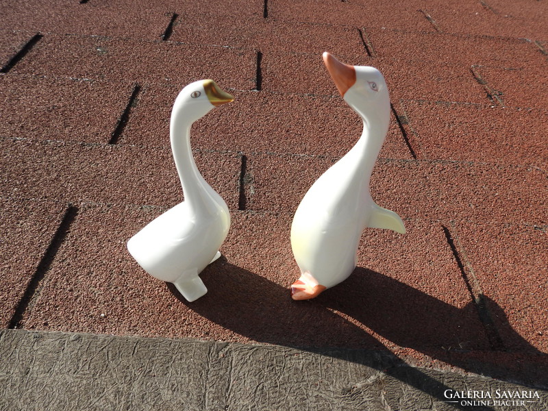 Hollóház porcelain figurine - goose - hunter