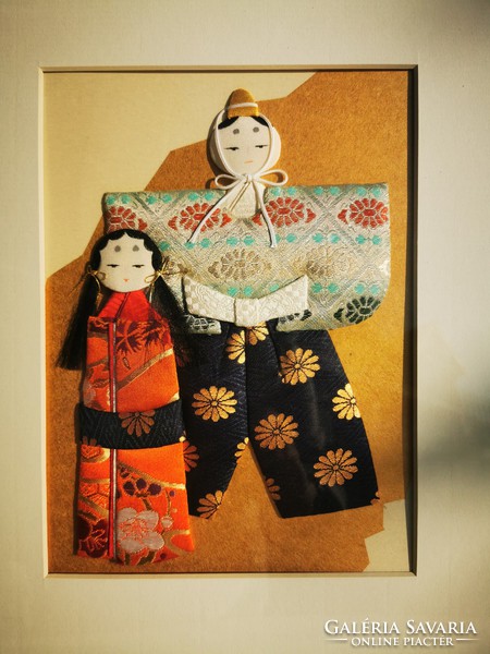 Japanese silk image, collage