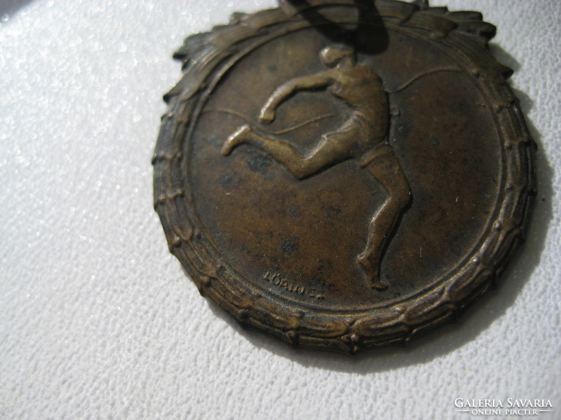 Old Hungarian sports badge 30 mm, with Lőrinc sign