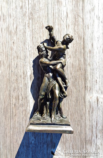 19th century mythological scene marked bronze statue on marble base