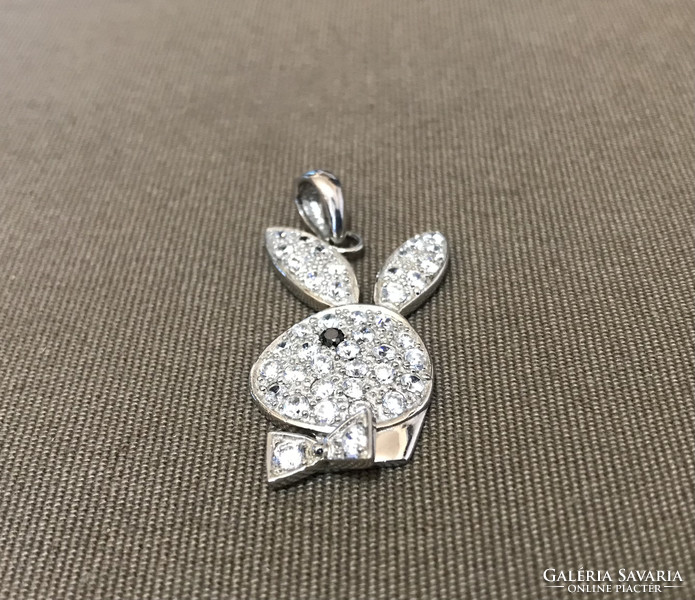 Playboy silver pendant