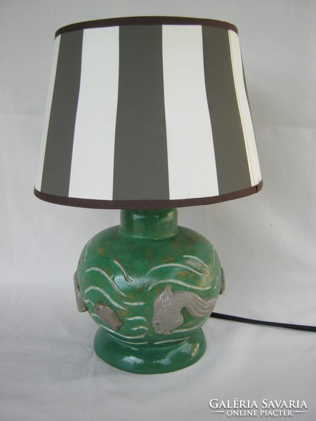Retro ... Applied ceramic fish lamp