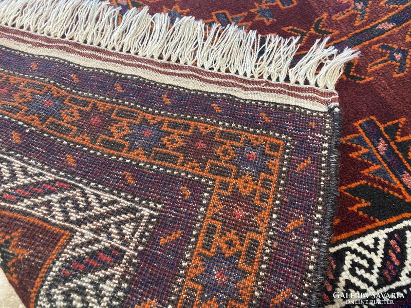 Afghan tribal rug purple-orange 150x80cm