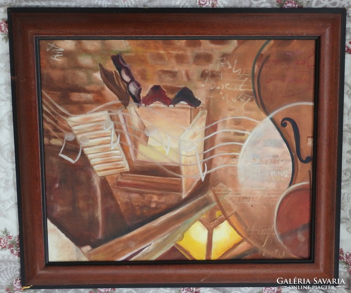 Adrienn Pusztay - leaking melody - oil / canvas painting