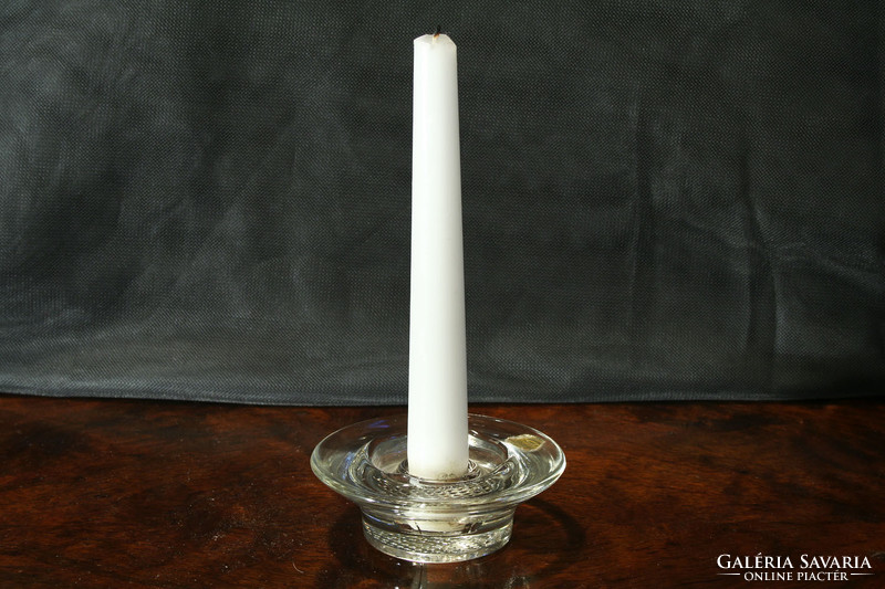 Bohemia glass candle holder with d = 9.5cm crystal candle