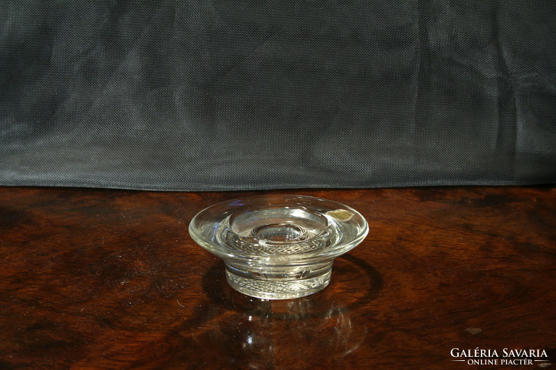Bohemia glass candle holder with d = 9.5cm crystal candle