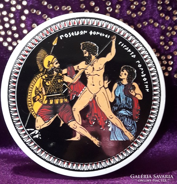 Mythological scene, Greek coaster 6pcs