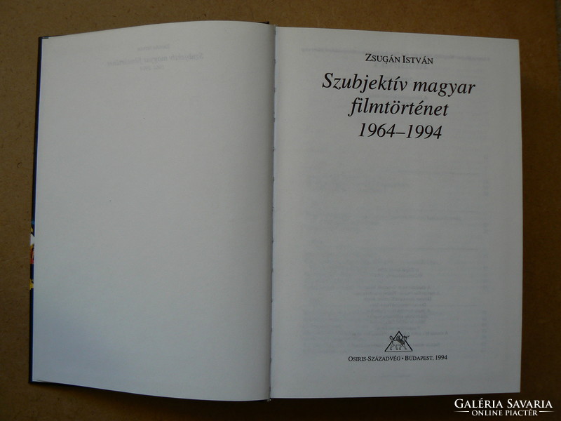 Subjective Hungarian film history 1964-1994, István zsugán, book in good condition