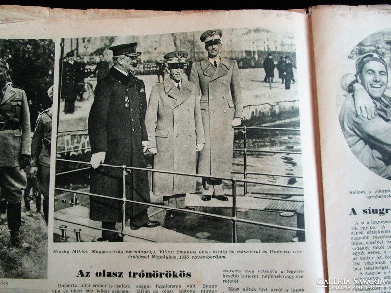 Image Sunday magazine newspaper 1941 war + horthy family royal palace apartment and newborn arrival