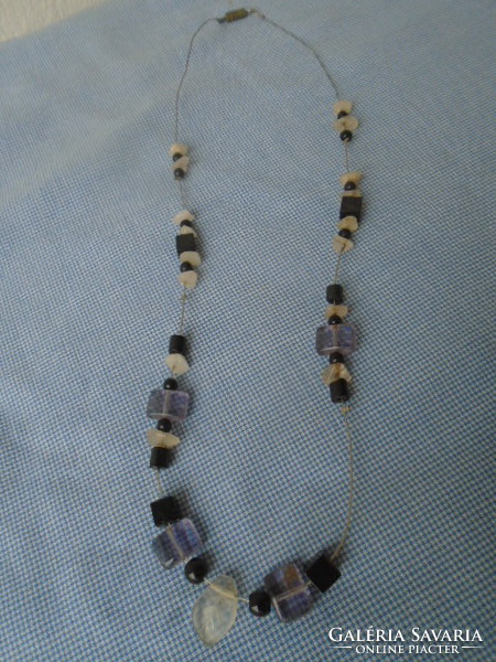 Gemstone necklace collier 1 row