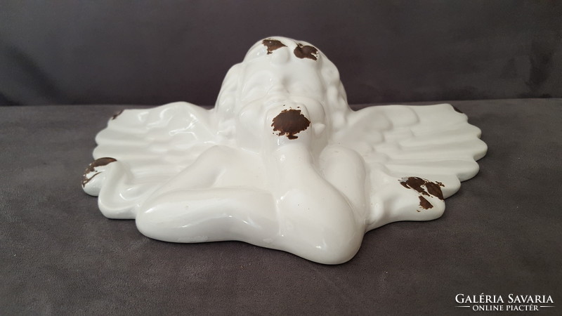 Large porcelain angel in shabby chic style