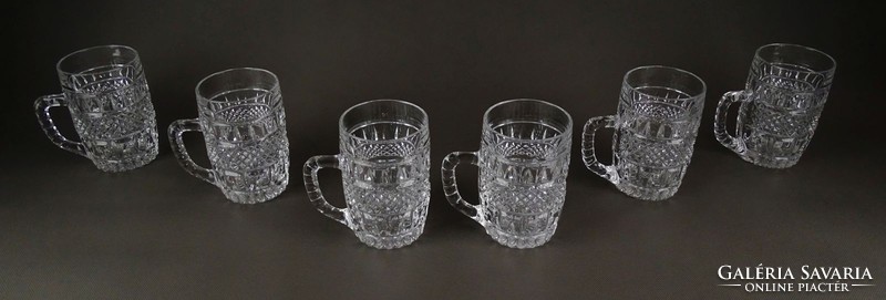 1E328 High Quality Glass Beer Mug Set of 6