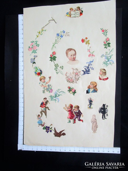 Embossed circa 1890 liho sticker pressed color image sticker collection