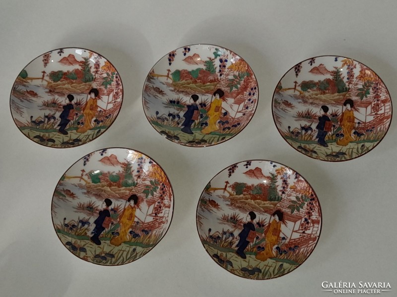 Victorian Japanese porcelain coffee set with hand painting