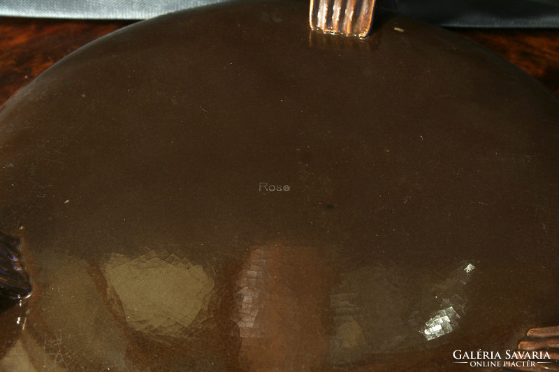 32x9cm Rose hatalmas talpas kerámia tál fajansz tányér kínáló asztalközép kosár gyümölcsöstál