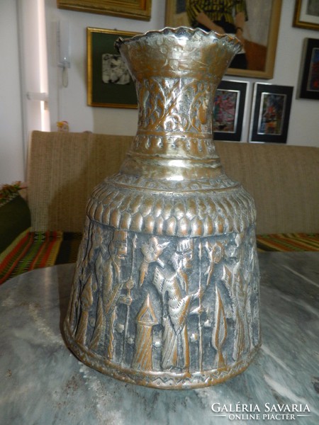 Huge hand-hammered Ottoman-Turkish, beautiful silver-plated bronze spout