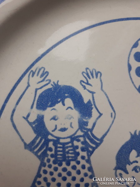 2 db Kispesti retro gránit gyerek tányérok, mese porcelán
